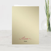 Rode en Gouden Roos Hart Ik Hou van Jou Kaart (Achterkant)