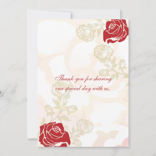 Rode en gouden rozen 40ste Jubileum voor bruiloft Kaart (Achterkant)