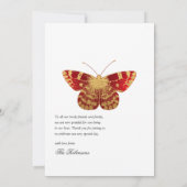 Rode en gouden Rozen Bedankkaart (Achterkant)