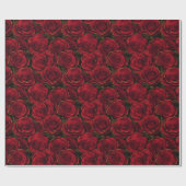 Rode en gouden Rozen Cadeaupapier (Vlak)