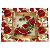 Rode En Gouden Rozen Groot Cadeauzakje (Voorkant)