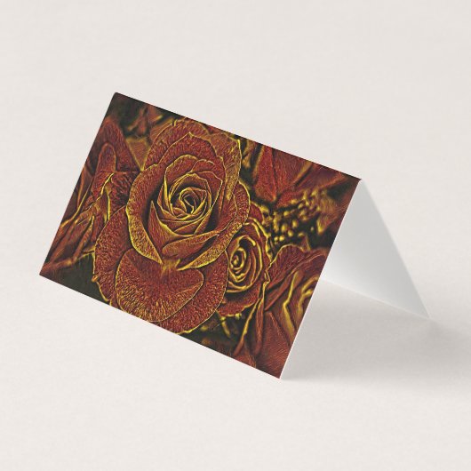 Rode en gouden Rozen Kaart (Voorkant)