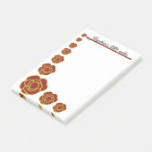 Rode En Gouden Rozen Post-it® Notes (Schuin)