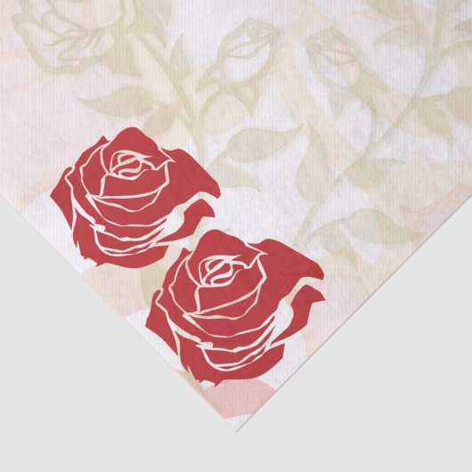 Rode en gouden rozen tissuepapier (Detail)