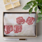 Rode en gouden rozen tissuepapier (Geschenk)