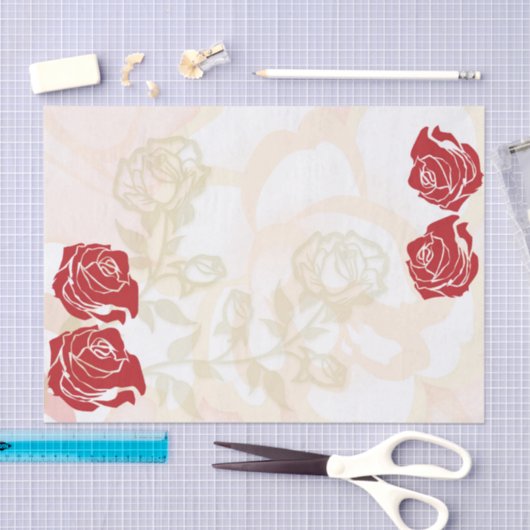 Rode en gouden rozen tissuepapier (Craft)