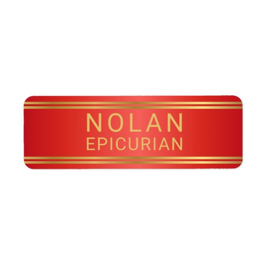 Rode en Gouden Sigarenband Etiket (Voorkant)