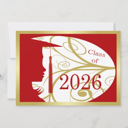 Rode en Gouden Silhouet 2026 Kaart (Voorkant)