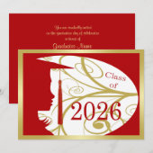 Rode en Gouden Silhouet 2026 Kaart (Voorkant / Achterkant)