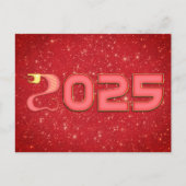Rode en gouden slang 2025 Chinees Nieuwjaar Feestdagenkaart (Voorkant)