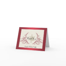 Rode en Gouden Sneeuwvlok Trouw Huwelijkskaart Dan