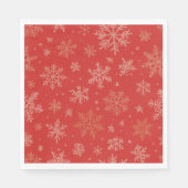 Rode en gouden sneeuwvlokken servet (Voorkant)