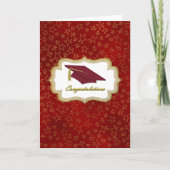 Rode en Gouden Sterren Afstuderen Kaart (Voorkant)