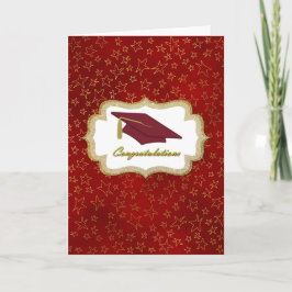 Rode en Gouden Sterren Afstuderen Kaart