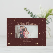 Rode en gouden Sterrennacht foto kerst