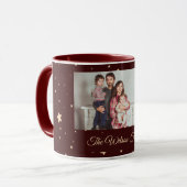 Rode en gouden Sterrennacht foto kerst Mok (Voorkant links)