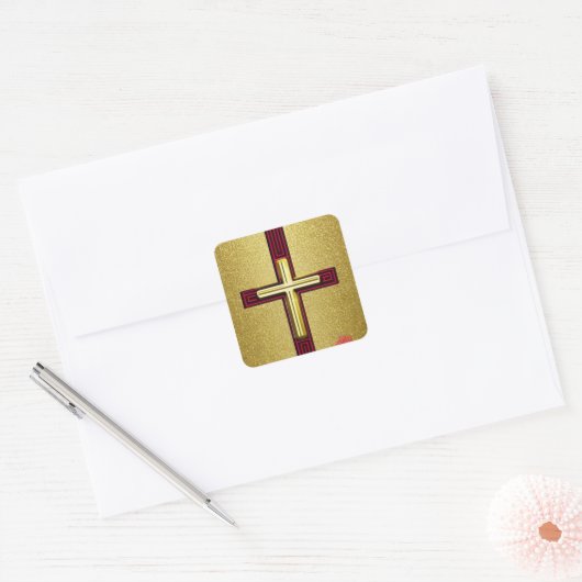 Rode en gouden Sticker (Envelop)