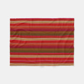 Rode en gouden strepen fleece deken (Voorkant (Horizontaal))