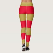 Rode en gouden strepen leggings (Achterkant)