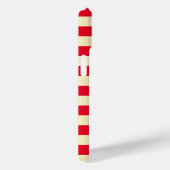 Rode en gouden strepen | Monogram Case-Mate iPhone Case (Achterkant / Rechts)