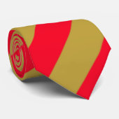 Rode en gouden strepen stropdas (Opgerold)