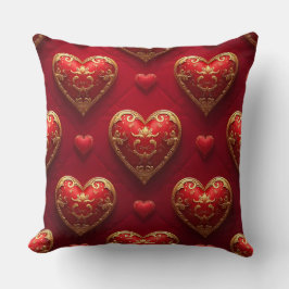  RODE EN GOUDEN VALENTIJN HOUDEN VAN HARTEN KUSSEN