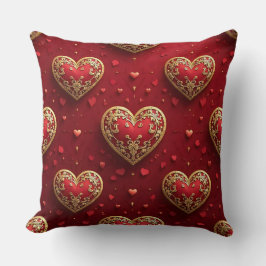  RODE EN GOUDEN VALENTIJN HOUDEN VAN HARTEN KUSSEN