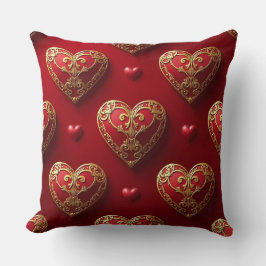  RODE EN GOUDEN VALENTIJN HOUDEN VAN HARTEN KUSSEN