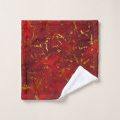 Rode en gouden vlekjes bad handdoek (Wasdoekje)