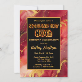 Rode en gouden vurige uitnodiging voor 80ste verja