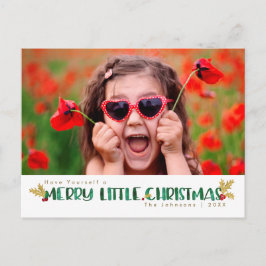 Rode en gouden Waterverf pretje kerst Feestdagenkaart