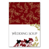 Rode en gouden Woodland Birds Buffet Kaarten (Voorkant)