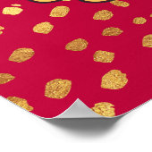 Rode en gouden woorden voor aanmoediging poster (Hoek)