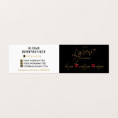 Rode en goudhoudende lippen - Lipesje Visitekaartje (Buitenkant ongevouwen)