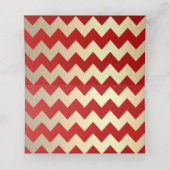 Rode en goudkleurige Stippen en Confetti - bruilof Plaatskaartje (Binnenkant ongevouwen)