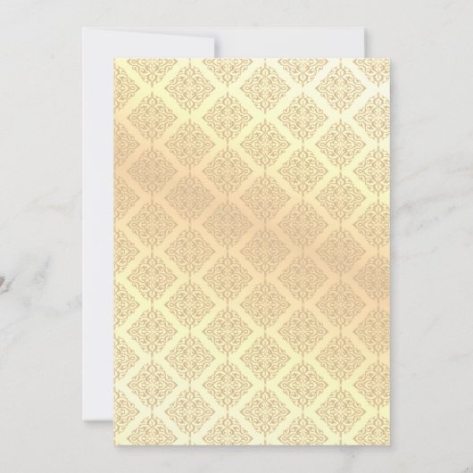 Rode en goudmoderne Indische bruiloft Kaart (Achterkant)