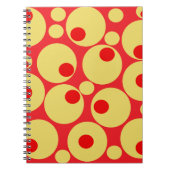 Rode en goudpokstippen notitieboek (Voorkant)
