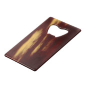 Rode en goudsmears Abstract Creditkaart Flessenopener (Voorkant Gekanteld)
