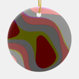 Rode en grijze 310 Abstracte kunst - Retro  Keramisch Ornament