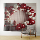  rode en grijze ballonboog opknoping wandkleed (In Situ (horizontaal))