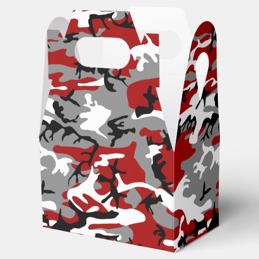 Rode en grijze camouflage, leger, leger bedankdoosjes (Geopend)