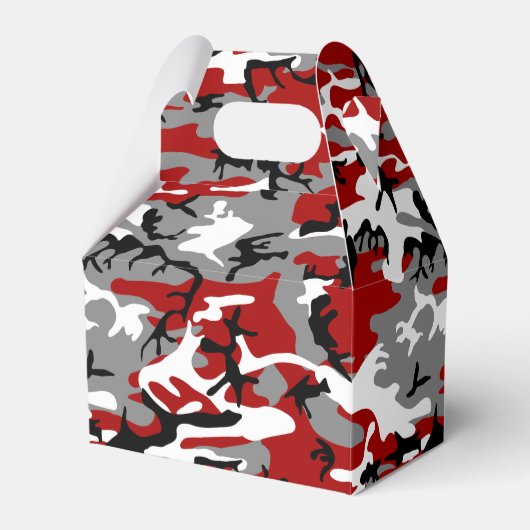 Rode en grijze camouflage, leger, leger bedankdoosjes (Voorkant Zijde)