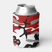 Rode en grijze camouflage, leger, leger blikjeskoeler (Blikje Voorkant)