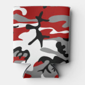 Rode en grijze camouflage, leger, leger blikjeskoeler (Voorkant)