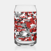 Rode en grijze camouflage, leger, leger blikvorm glas (Voorkant)