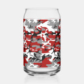 Rode en grijze camouflage, leger, leger blikvorm glas (Rechts)