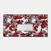 Rode en grijze camouflage, leger, leger bureaumat (Keyboard & Muis)