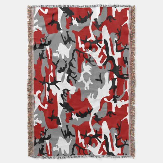 Rode en grijze camouflage, leger, leger deken (Voorkant Verticaal)