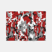 Rode en grijze camouflage, leger, leger fleece deken (Voorkant (Horizontaal))