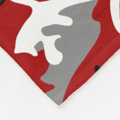 Rode en grijze camouflage, leger, leger fleece deken (Hoek)